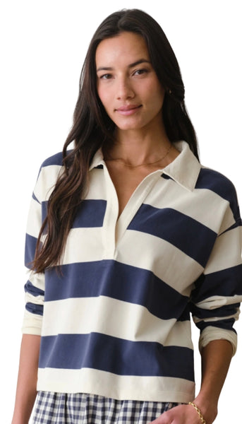 Luxe Sueded Polo Tee