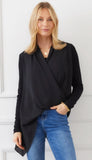 Contrast Double Layer Wrap Top
