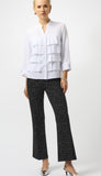 Stretch Poplin Ruffled Blouse