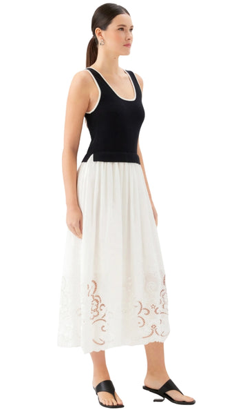 Alicia Contrast Midi Dress