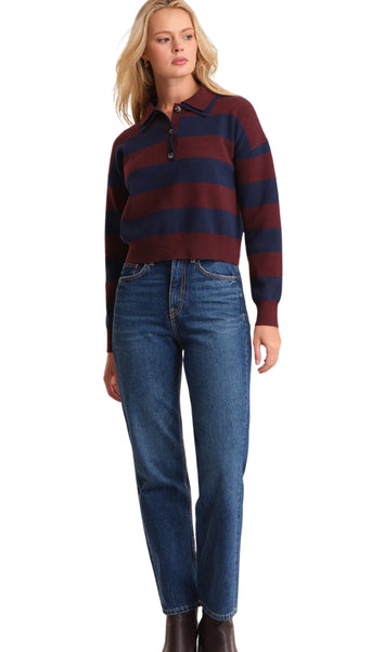 Lennon Double Collar Rugby Stripe