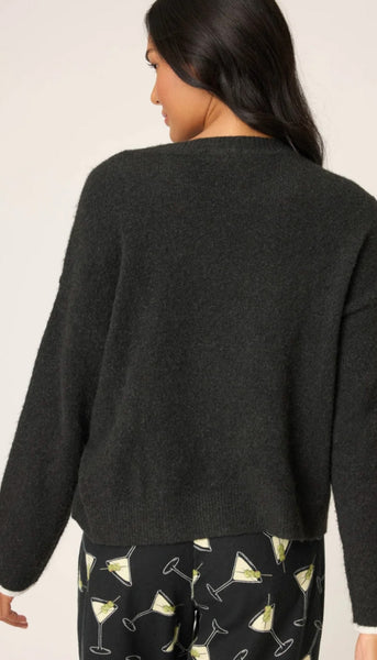 Long Sleeve Top-Merrier With A Martini