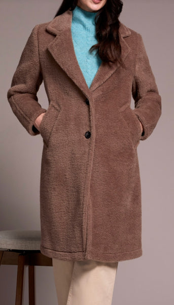 Long Sleeve Button Front Coat With Lining