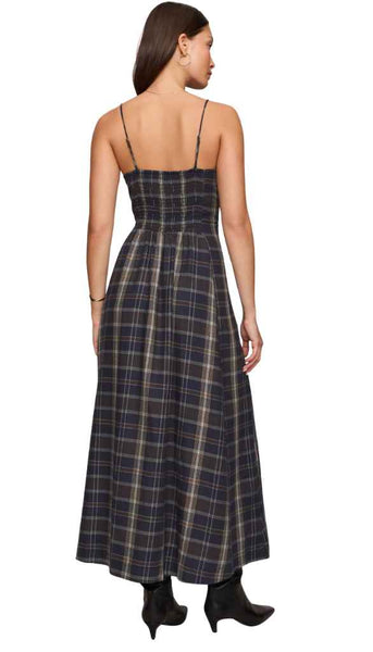 Evermore Plaid Midi Dress