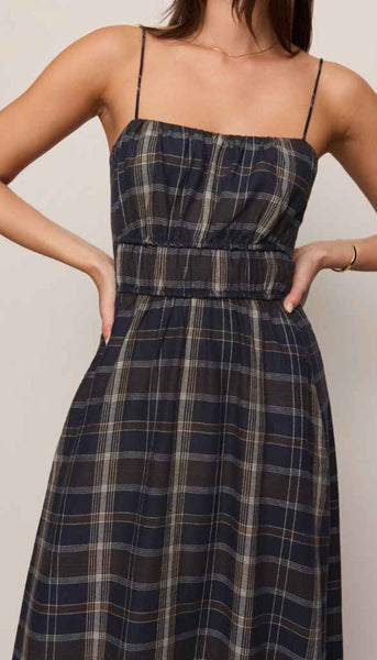 Evermore Plaid Midi Dress