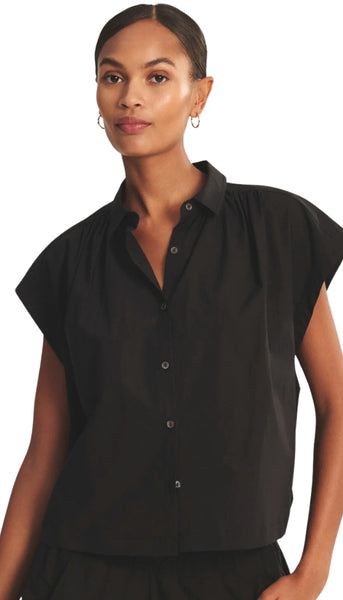 Short Sleeve Button Up Top