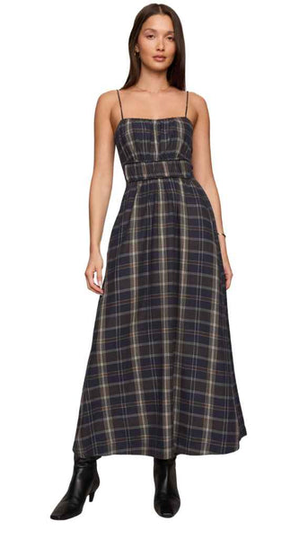 Evermore Plaid Midi Dress