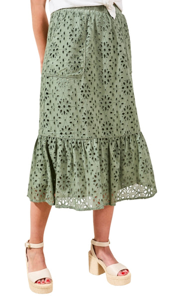 Pull On Skirt With Lining