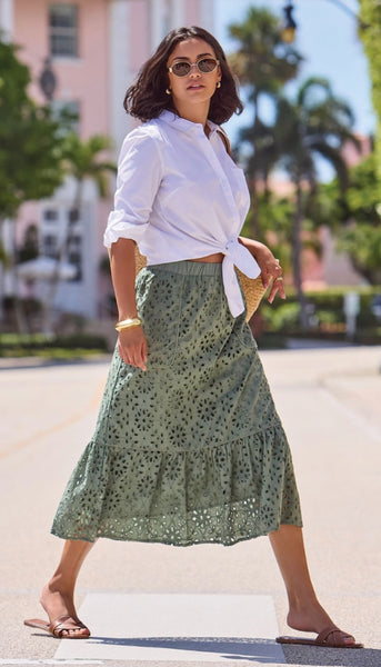 Pull On Skirt With Lining