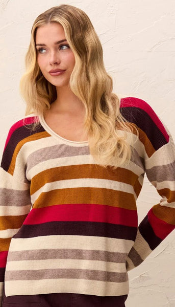 Long Sleeve U Neck Sweater