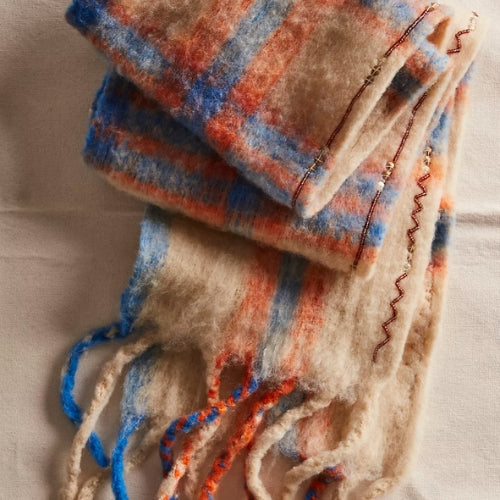 Highland Plaid Skinny Scarf