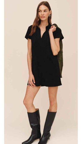 Short Sleeve Pullover A-Line Dress