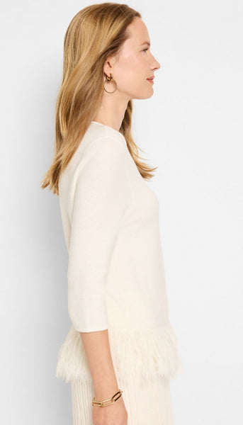 Feather Fringe Sweater