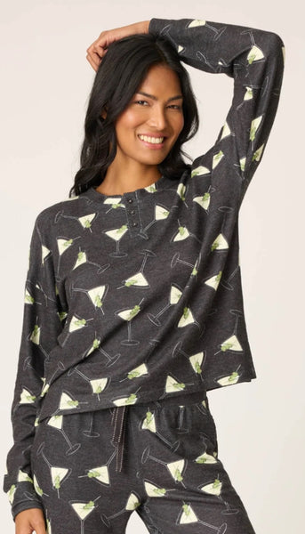 Long Sleeve Top-Merrier With A Martini