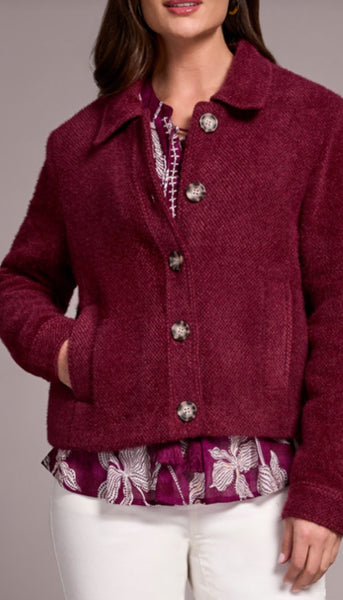 Long Sleeve Button Front Lined Jacket