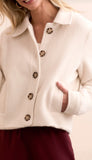 Long Sleeve Button Front Lined Jacket