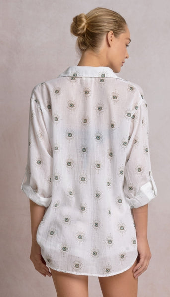 Button Down Top Paisley