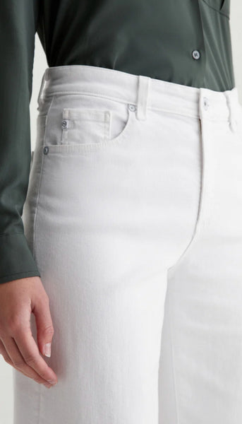 Saige Wide Leg Crop - Gallery White