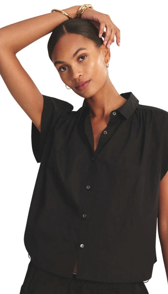Short Sleeve Button Up Top