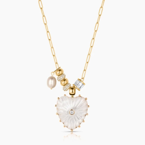 Soiree Mop Heart Necklace