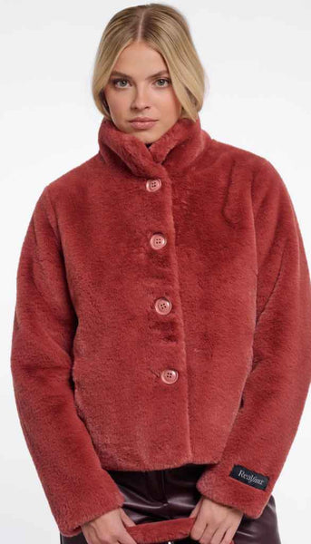 Single Breasted Fake Fur Jacket