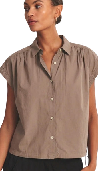 Short Sleeve Button Up Top