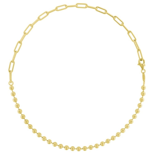 Split Chain-Oval & Ball 5Mm - Gold