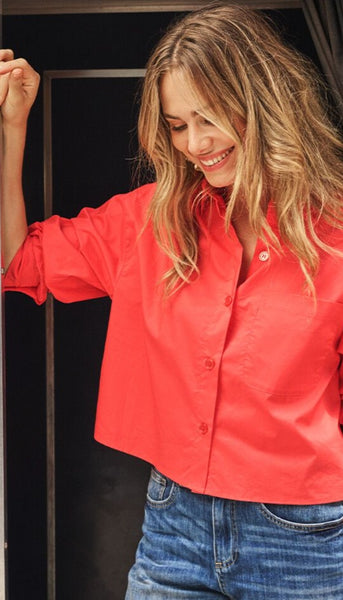 Cropped Blouse With Cuff