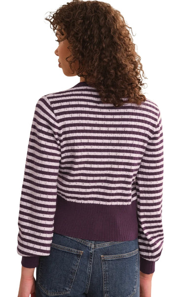 Beckett Striped Blouson Sleeve