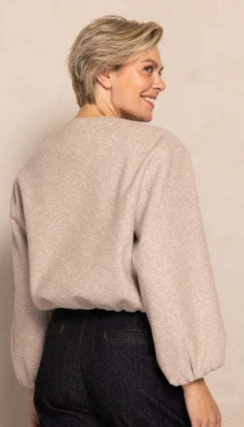 Manoa-Cropped Jacket - Creme