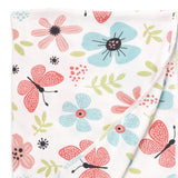 Fluttering and Blooms Stroller Blanket