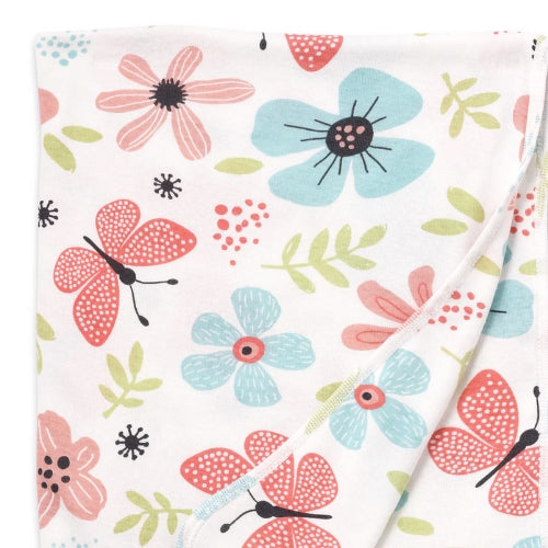 Fluttering and Blooms Stroller Blanket