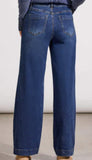 Audrey Pull On Wide Jeans - Fade Blue