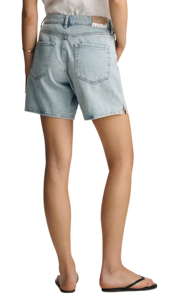 Nella High Rise Relaxed Short - Bleached Linen