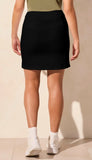 Pull On Skort with Rounded Slits