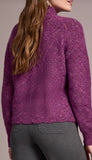 Mock Neck Puff Sleeve High Low Sweater