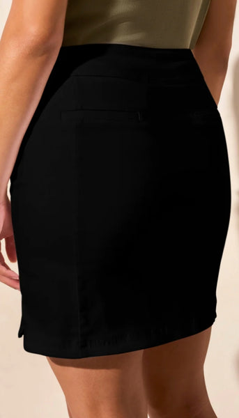 Pull On Skort with Rounded Slits