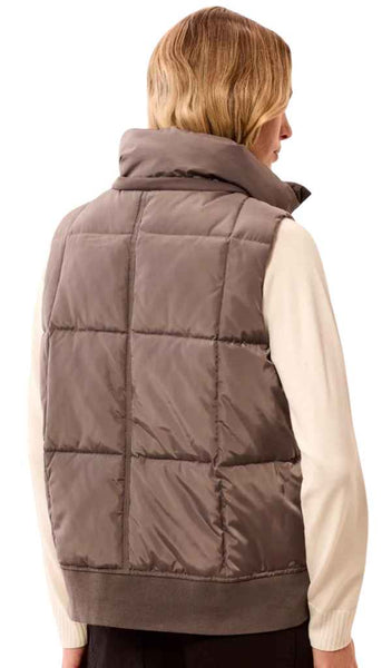 Quilted Vest With Removable Hood