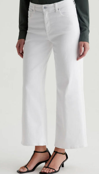 Saige Wide Leg Crop - Gallery White