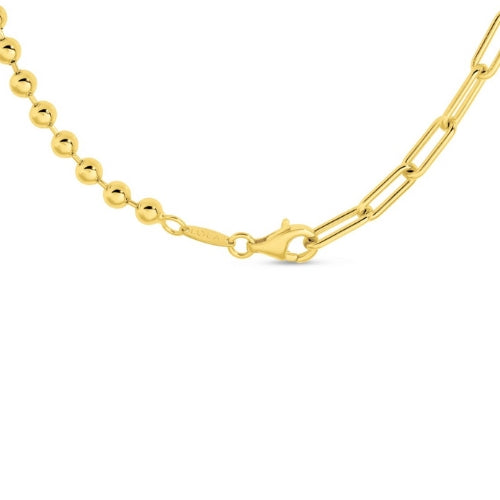Split Chain-Oval & Ball 5Mm - Gold