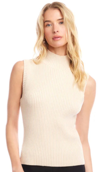 Ribbed Turtleneck Sweater Tank