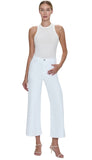 Lana Crop-Cuff, High Rise Wide - Vivid White