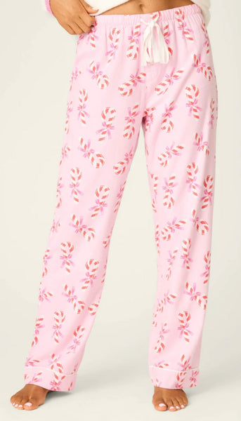 Pj Pant Flannels-Candy Canes