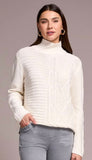 Mock Neck Sweater With Special Wash