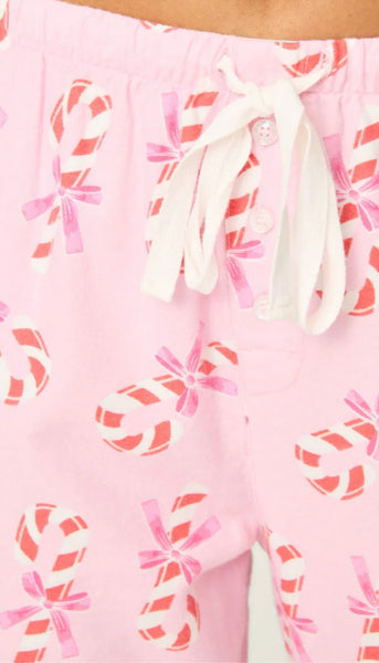 Pj Pant Flannels-Candy Canes