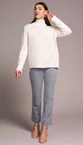 Mock Neck Sweater With Special Wash