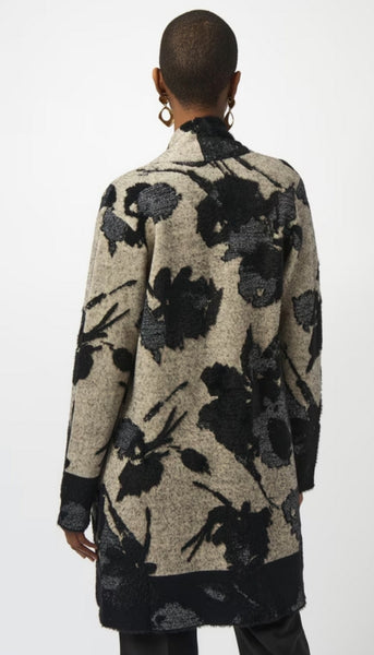 Abstract Jacquard Long Cardigan