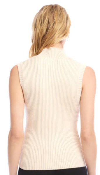 Ribbed Turtleneck Sweater Tank