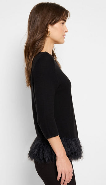 Feather Fringe Sweater