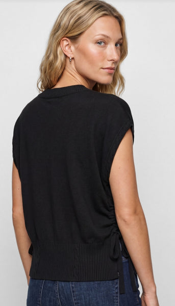 Vneck Dolman Popover Sweater With Tie